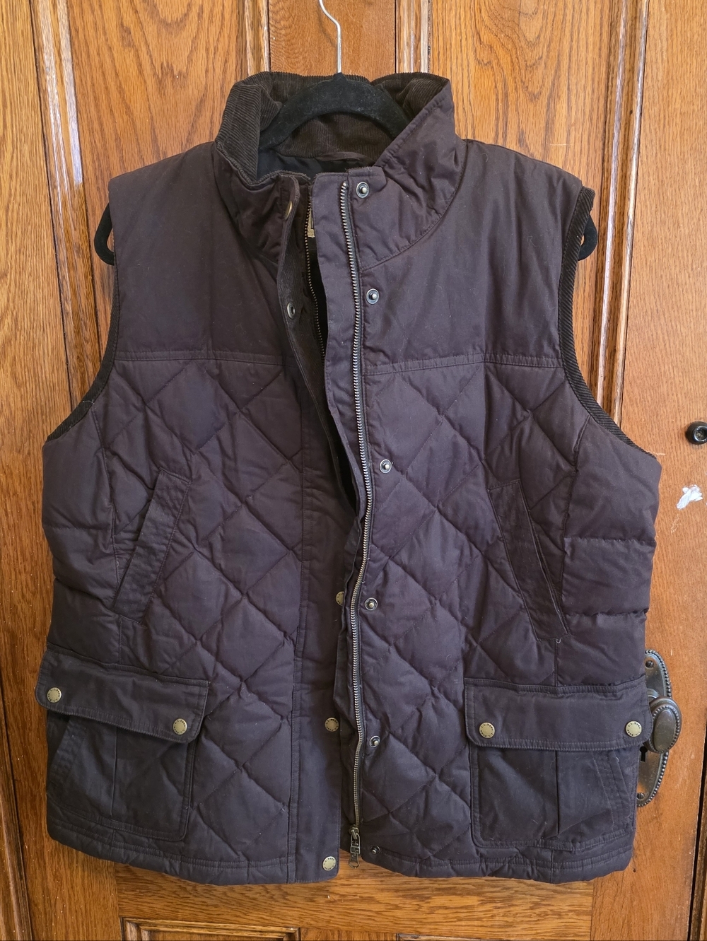 LL Bean Quilted Brown Heavyweight Downtek Vest XL EUC